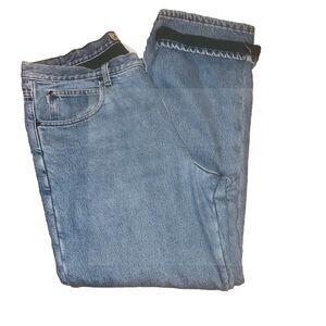 LL Bean Flannel Lined Denim Jeans 38x32 Vtg 80s 90s USA Made Men’s Warm Pants